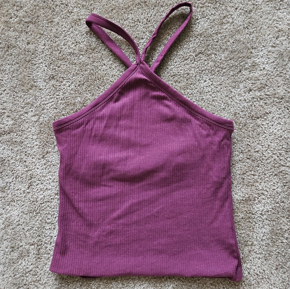 Old Navy Purple Sleeveless Crop Tank Top